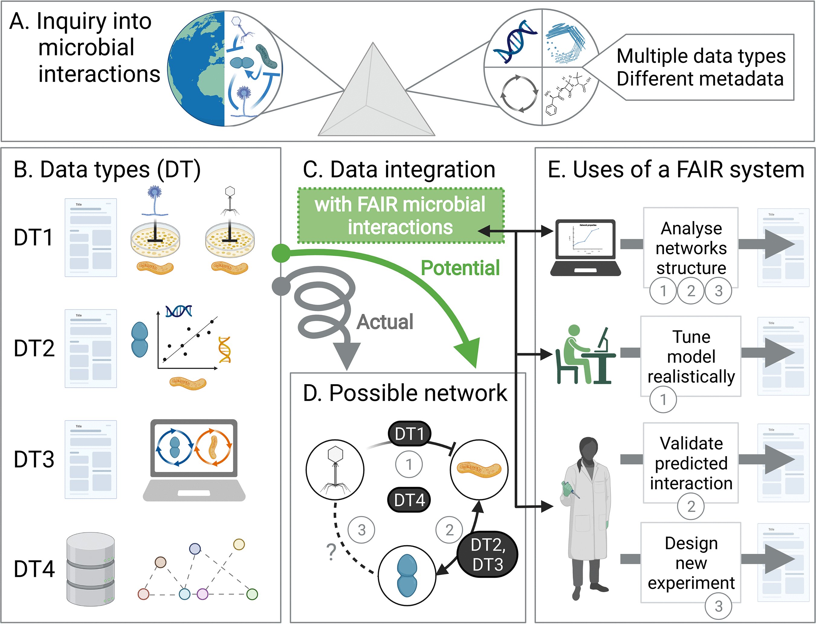 Applying a FAIR system to the study of microbial interactions and correlations